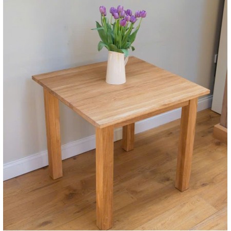 Solid Oak : Bàn Ăn Gổ Sồi Một Mảnh - Vuông 90cm